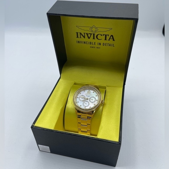 Invicta Angel Women's Watch w/ Mother of Pearl Dial - 37mm, Gold (31261) - Picture 4 of 4